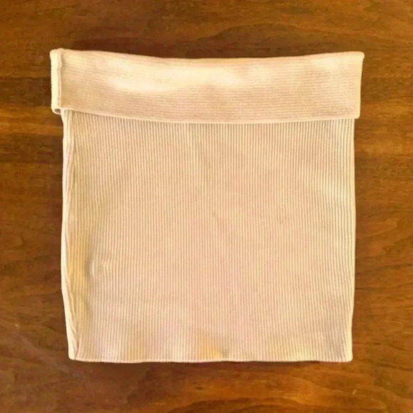 House Of Harlowe 1960 Tan Ribbed Knit Skirt And Top Set Size Large EUC! - Picture 10 of 11